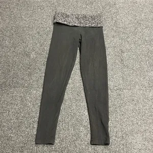 Victoria's Secret PINK Black Lace Silver Sparkle fold over leggings pants Y2K Sm thumbnail 6