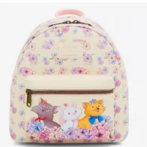 Loungefly x Disney mini backpack Aristocrats Color Cream & Floral NWT thumbnail 2