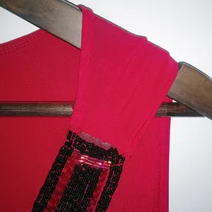 Perseption 2X Red Black Beaded Top Plus thumbnail 4
