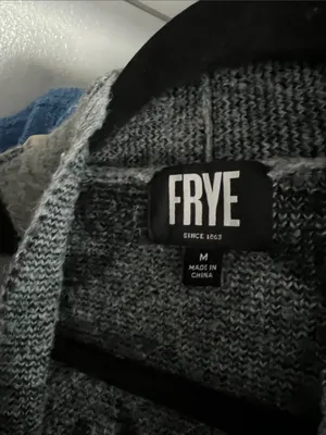 Frye Women's Open‎ Front Cardigan Patch Pockets Aztec Print Jacquard Knit thumbnail 2