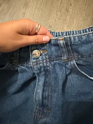 Handmade Just Be blue denim Jorts size S (super stretchy) thumbnail 4
