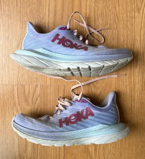 Hoka One One Running Shoes. Size 7.5. Light Blue/Magenta thumbnail 1