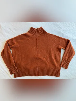 Free People Poppy Cashmere Turtleneck Sweater Copper thumbnail 3