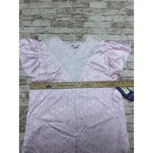 Vintage Lily of France Night Gown Nightie size Medium Pink Lace‎ NWT thumbnail 5