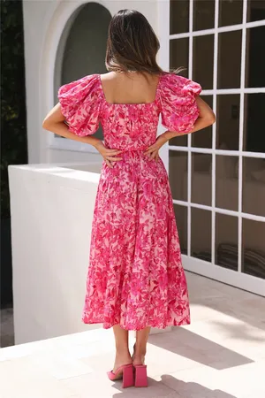 Hello Molly Midi Dress Pink thumbnail 3