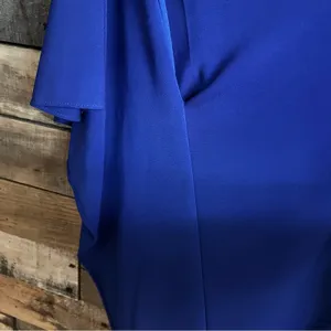 Badgley Mischka Mark & James Blue One Shoulder Dress‎ Size Small thumbnail 10