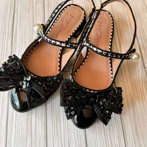 Betsey Johnson LIVY HOUNDSTOOTH Mary Jane Women's Flats Bow and Pearl Detail 7.5 thumbnail 1