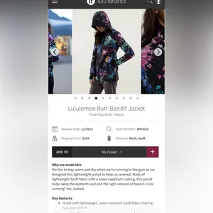 Lululemon Run: Bandit Jacket - size 8 thumbnail 13