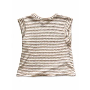 SheIn Women’s Beige Cream Striped Waffle Knit Sleeveless Top Size S thumbnail 2