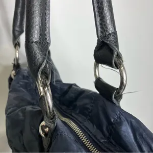 LP/LP quilted puffer‎ purse navy blue 14” x 8.5” x 4” thumbnail 4