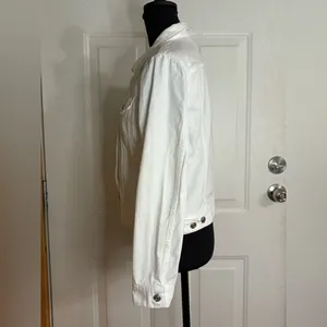 J. Crew Classic White Jean Jacket size Small 100%cotton sold out online thumbnail 4
