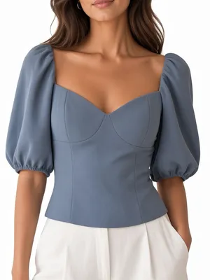 Aritzia Wilfred Novella Short sleeve Blouse M thumbnail 1
