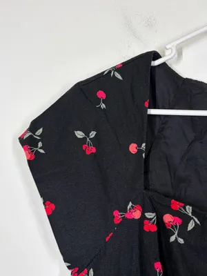 Gap Linen Blend Cherry Mini Dress Size XL thumbnail 6