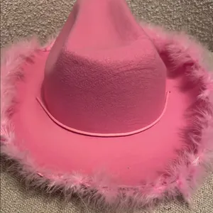 Pink Feathered Cowboy Hat thumbnail 3