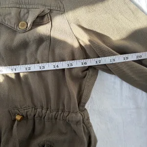 Guess Cargo Utility Jacket Women's M Green Viscose Military Gorpcore Retro Y2K thumbnail 8