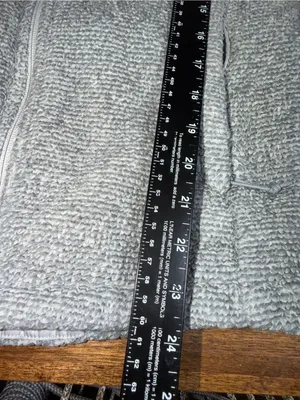 The North Face Fuzzy‎ Sweater Jacket Gray Full Zip Logo Gorpcore Outdoorsy Sz M thumbnail 7
