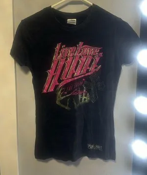 Black biker tshirt Size M thumbnail 1