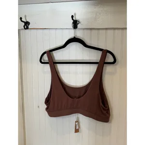 SKIMS Cotton Rib Tank Bralette‎ Brown Size 3XL thumbnail 3
