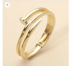 Metal Nail Hinged Bangle Bracelet thumbnail 2