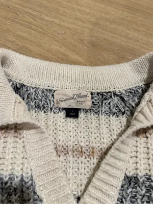 Universal Thread Striped Knit Collar Sweater thumbnail 4