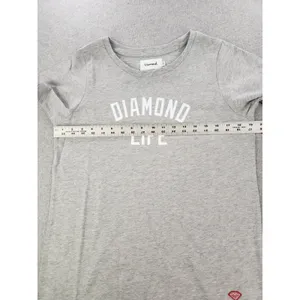NWT Diamond Supply Co. Women's Logo Shirt Top Skateboarding Life Gray Sz‎ Large thumbnail 5