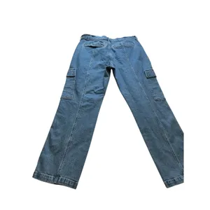 Madewell 90s Straight Cargo Jeans Womens 31 Blue Medium Wash Utility Denim Pants thumbnail 3