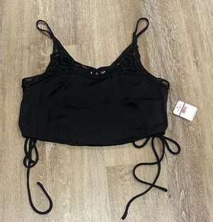 Intimately Free People Black Lace Detail Top - crop top thumbnail 1