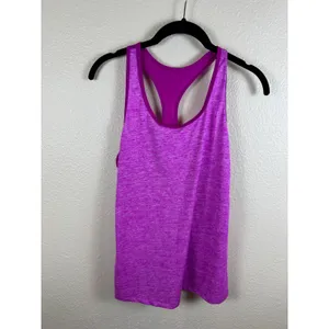 New‎ Balance Tank Top Women Small Purple Space Dye Racerback Athletic Minimalist thumbnail 2