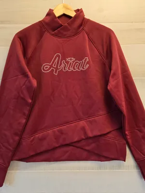 {S} Ariat Women's Tek Crossover Sweatshirt Burnt Russet Red thumbnail 2