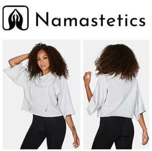 Namastetics Hoodie NEW Athleisure XL Grey Gym Relaxed Fit thumbnail 4