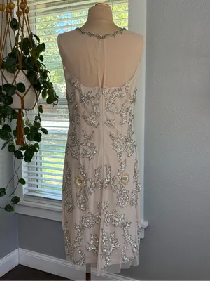 Aidan Mattox Beaded Cocktail Dress Size 12 thumbnail 3