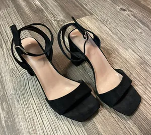 A New Day Black Ankle Strap Heels thumbnail 1