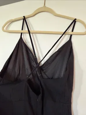 Hayden Black Spaghetti-Strap Ruffle-Trim Maxi Dress thumbnail 6