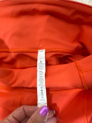 Lululemon Fast & Free 7/8 Tight II Nulux 25" Red Orange thumbnail 7