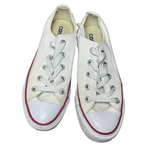 Classic Converse All Star Low Tops – White w/ Red Trim – Men’s 4 / Women’s 6 thumbnail 3