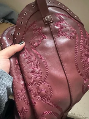 Ella Langley burgundy cowgirl boots thumbnail 4