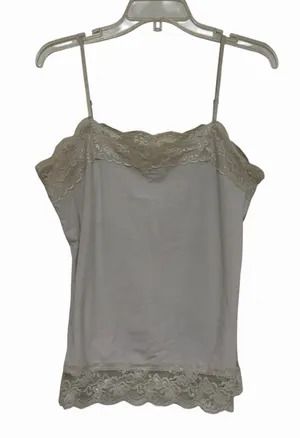 Cato Cami Tank Top with Lace Trim Boho Feminine M Y2K Going Out Spaghetti Strap thumbnail 1