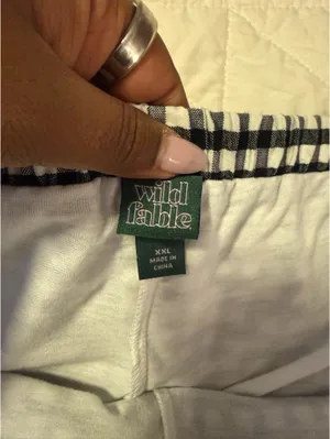 Wild fable black gingham ruffle skort thumbnail 4