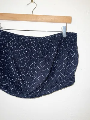 Universal Thread blue and white geometric pattern cropped bandeau tube top thumbnail 2