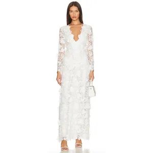 LoveShackFancy Sylvester Bridal‎ Lace Gown White Size 4 NWT thumbnail 9