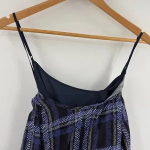 Tyler Boe women’s bell long sleeve silk sheath dress blue black pattern size s thumbnail 7