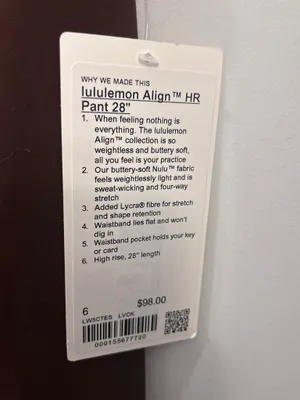 Lululemon Align HR leggings size 6 Lava Cake 28” New with tags Authentic thumbnail 5