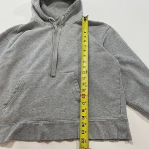 Athleta Gray Fleece Hoodie Size XL Women’s Cozy Pullover Sweatshirt thumbnail 8
