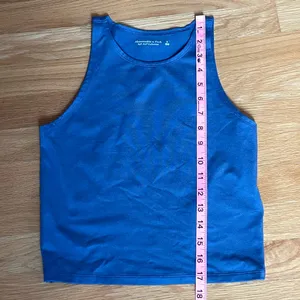 Abercrombie & Fitch Soft A&F Collection Crop Tank Top Women’s Size S Blue Sleeveless thumbnail 6