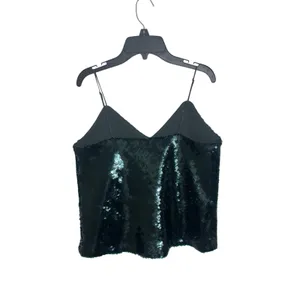 Express Dark Green Sequin Cami Tank Top S Going Out Holiday Party thumbnail 2