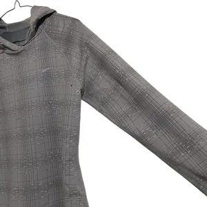Nike Dri-FIT Women's Hoodie Pullover Gray Plaid Athletic‎ Top Activewear Medium thumbnail 4