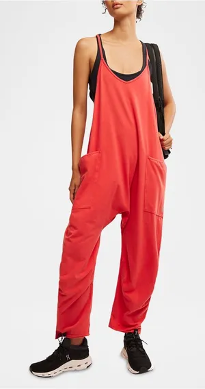 Free People Hot Shot Onesie in Orange S thumbnail 1