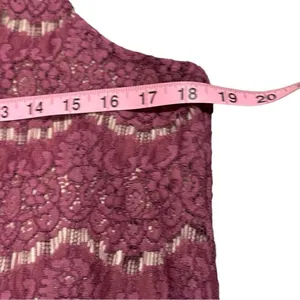 Love Fire Dusty Rose Lace Halter Cut Out Neckline A-Line Dress Size XL thumbnail 7