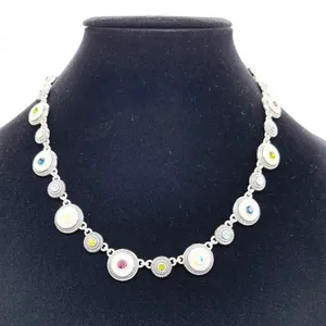 Lia Sophia Multi Colored Crystals Silver Tone thumbnail 1