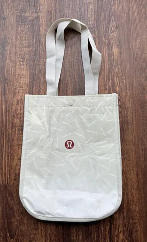 White and Gray Lululemon Small Reusable Bag thumbnail 1